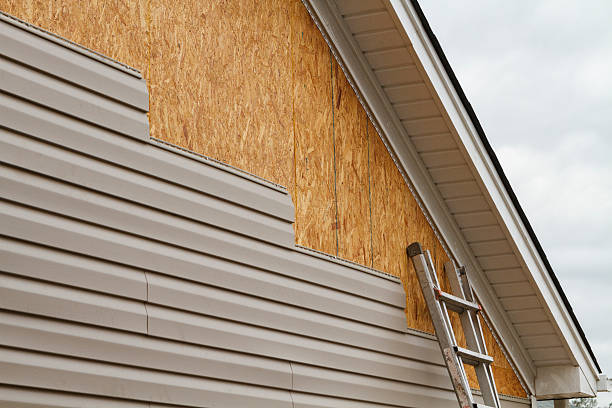 Professional Siding Contractor technician working in Linden, TX